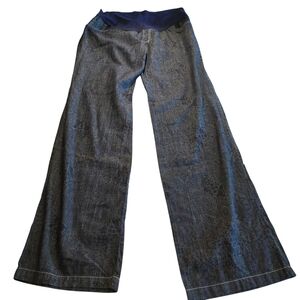 Clio Women's Maternity Blue Flared Jeans 16 Lightweight Paisley NWT Vintage Y2K